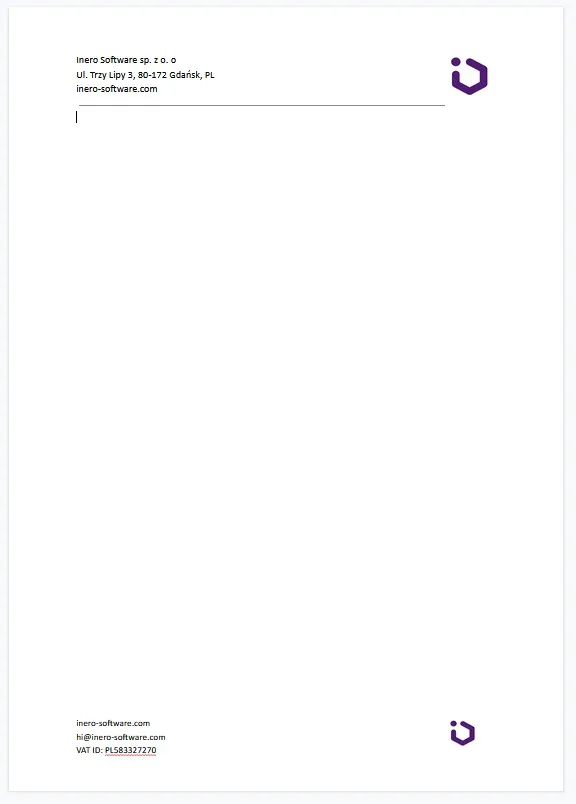 Header footer